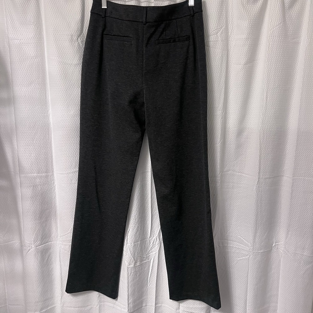 Dana Buchman Women's Slimming Stretch Dress Pants‎ Charcoal Gray Wide Leg Size 6 - Picture 2 of 5